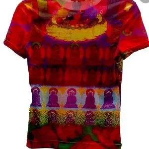 VIVIENNE TAM 仏像プリント チューブトップ VIVIENNE TAM 仏像プリント チューブトップ